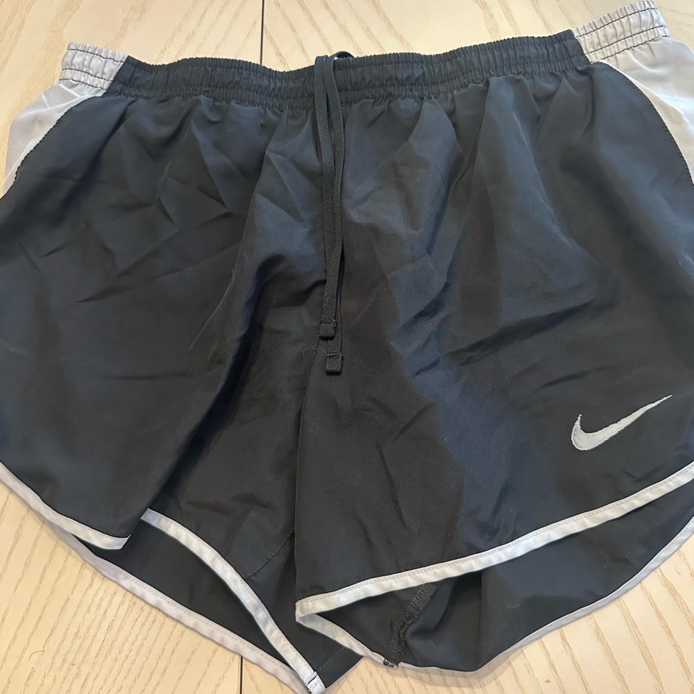 Nike dry fit black and white running shorts